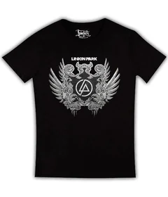 Прикольные футболки: Linkin Park герб на черной